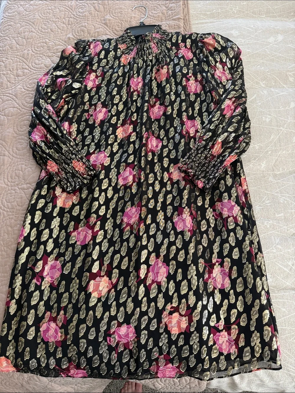 Kate Spade New York Rose Garden Smocked Shift Dress